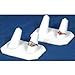 White Faux Leather Double Finger Ring Holder Showcase Jewelry Display Kit 24 Pcs