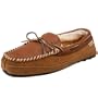 L.B. Evans Men's Easton Shearling Trapper Slipper,Natural,7 M US