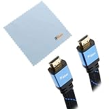 Buy GTMax (6FT Blue Nylon) HDMI With Ethernet Cable + Cleaning Microfiber Cloth For...
