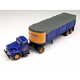 HO Die-Cast IH R190 w/Covered Trailer, Roadway