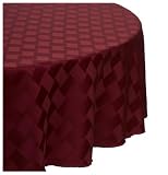 Reflections 60 by 102-Inch Oval Tablecloth, Merlot