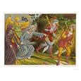 Witch Accompanied by a Beggar and a Fool Curses Two Sergeants-At-Arms Who Slink Away Terrified Art Giclee Poster Print, 24x18