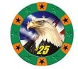 Three-Tone Stars/Eagle Chips (11.5g) 100 Green w/ Tray