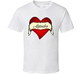 Alejandro Heart Tattoo Best Father's Day Gift T Shirt S White