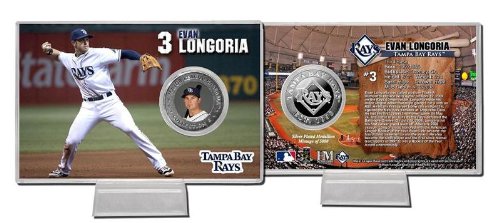 Highland Mint MLB Tampa Bay Rays Evan Longoria Silver Coin Card