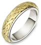 6mm braided wedding band ring (Platinum)