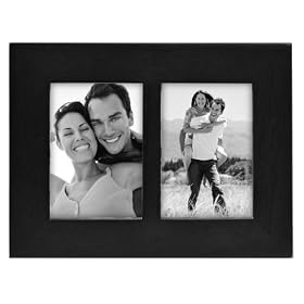 Malden 673-23SD 2.5x3.5 -Inch Linear Picture Frame Split Double (Black)