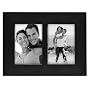 Linear Black Picture Frame 2.5x3.5" Split Double
