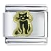 Halloween Sitting Black Cat Italian Charms
