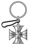 Iron Cross Enamel Key Chain