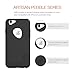 iPhone 6 Plus Case, Slicoo Dual-layer TPU Rubber Protective Carrying Cover Case for iPhone 6 Plus (5.5 inch) (Black)