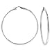 Karat Platinum 1 3/8 Inch Hoop Earrings