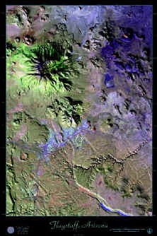 Flagstaff, Arizona Satellite Print, 24
