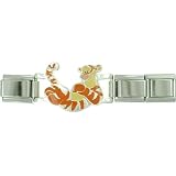 Animal Disney Tigger Id Tag Licensed Italian Charms Bracelet Link