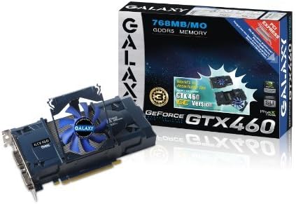 Galaxy GeForce GTX 460 GC 768 MB GDDR5 PCI Express 2.0 DVI/DVI/Mini-HDMI SLI Ready Graphics Card, 60XMH6HS3HMW by Galaxy Technology