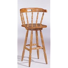 Click here to buy 29H Bar Stool Oak Finish by Coaster.