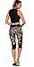 King Ma Chic Active Workout Capri 3D Yoga Leggings Fitted Stretch Tights for Womens Ladies