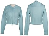 JESSICA SIMPSON PRINCY Cable Knit Wool Zip-Up