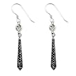 FOJO's Clear Crystal and Marcasite Drop Earrings
