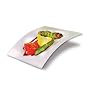 Rosseto Liteware Party Dishes Set of 50 Arc Style Serving Plates, Black