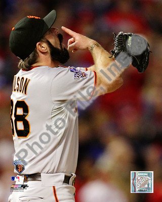 Brian Wilson Celebrates Winning Game Five of the 2010 World Series - 8x10 Photo