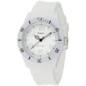 Armitron Women's 256409WHT Sport White Dial and Silicon Strap Watch (Watch)