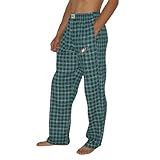 Mens NFL Philadelphia Eagles Plaid Cotton Thermal Sleepwear / Pajama Pants - Green (Size: XL)