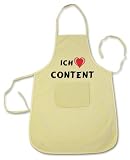 Produkt-Bild: 100% Baumwolle K&uuml;chensch&uuml;rze mit Ich Liebe Content