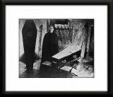 Christopher Lee Framed And Matted 8x10 B&W Photo (100 Years of Horror: Giants and Dinosaurs)