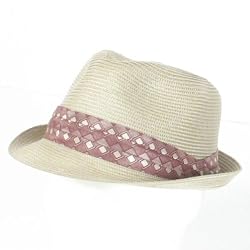 PP WATERPROOF SATIN BAND STINGY FEDORA CRUSHABLE HAT * WHEAT MEDIUM