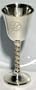 Ritual Tools - Chalice Silver Plated Pentagram 5" Tall.