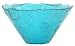 Spanish Large Ocean Sea Life Recycled Aqua Blue Glass Large Salad Bowl 11.5"D