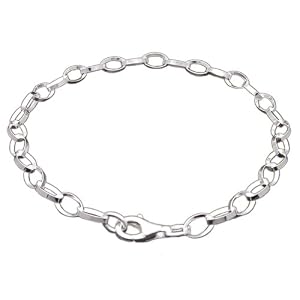 Melina Damen-Charmsarmband Oval 925 Sterlingsilber 19 cm 1900004