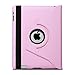 GreatShield Vogue Series 360 Degrees Rotating Leather Case / Folio with built-in Stand for The New iPad 3 (3rd Generation) 2012 Model Tablet – Pink
