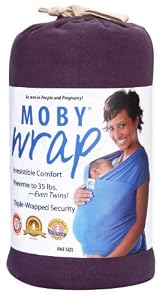 Moby Wrap Organic 100% Cotton Baby Carrier, Eggplant