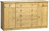 Steens 17803130 Sideboard Mario 89 x 151 x 48 cm Kiefer massiv, gelaugt ge&ouml;lt