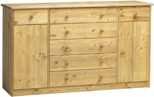 Steens 17803130 Sideboard Mario 89 x 151 x 48 cm Kiefer massiv, gelaugt ge&ouml;lt