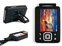 BLACK Silicone Skin Case Cover for Creative Zen & Zen MX 2gb, 4gb 8gb 16gb & 32gb + Screen Protector & Belt Clip
