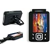 BLACK Silicone Skin Case Cover for Creative Zen & Zen MX 2gb, 4gb 8gb 16gb & 32gb + Screen Protector & Belt Clip