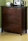 3-plus-2 Drawer Mission Style Chest