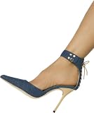Burlesque Pointed Toe Back Lace-Up Pump