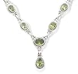 16" 8 Faceted Peridot Drop Necklace