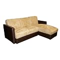 Convertible Sectional Sofa Bed - Camel/ Chocolate
