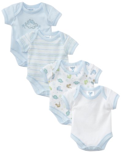 SpaSilk Baby-boys Newborn Four-Pack Dino Bodysuit