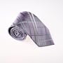 Purple Checkered Woven Silk Tie Gift Box Set lavender Mother's Day Present T8316