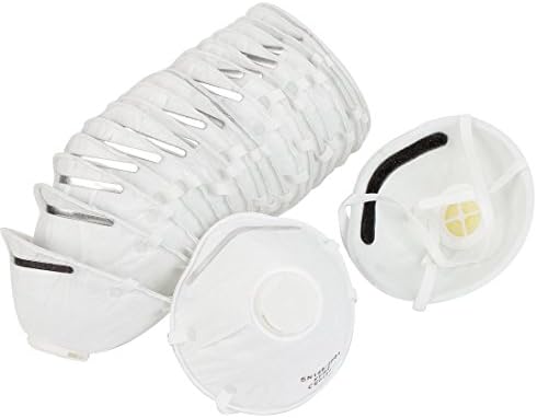 20 Pcs Elastic Strap White Non-woven Fabric Particulate Respirators