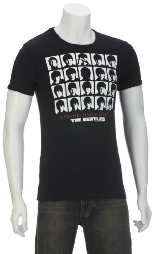Logoshirt Beatles – A Hard Days Night Logo Men’s T-Shirt Navy Medium
