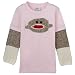 Toddler Girls' Morfs Sock Sleeve Cheeky Monkey - Light Pink
