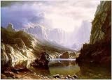 Sierra Nevada in California Subject Art Poster Print by Albert Bierstadt, 28x20
