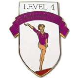 Women's Level 4 Gymnastics Pin.